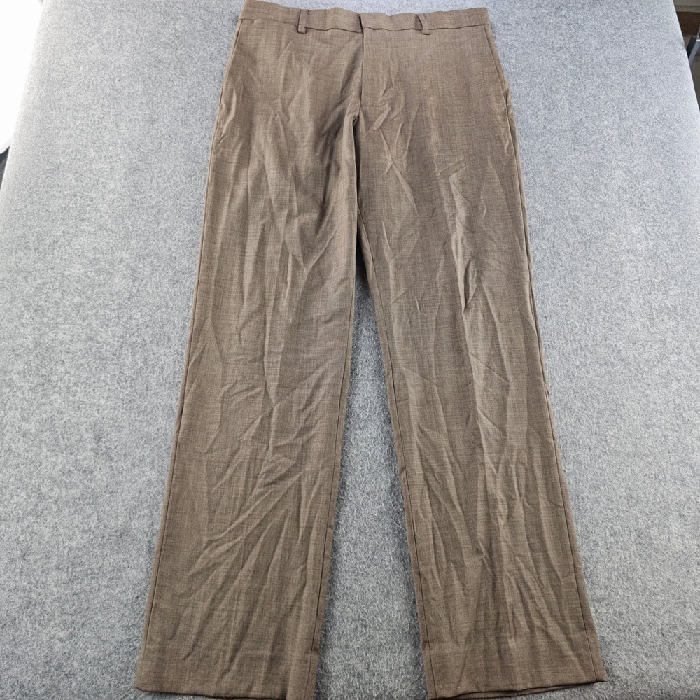 Banana Republic Classic Fit Dress Pants Mens 36x34 Brown Wool Blend Straight Leg